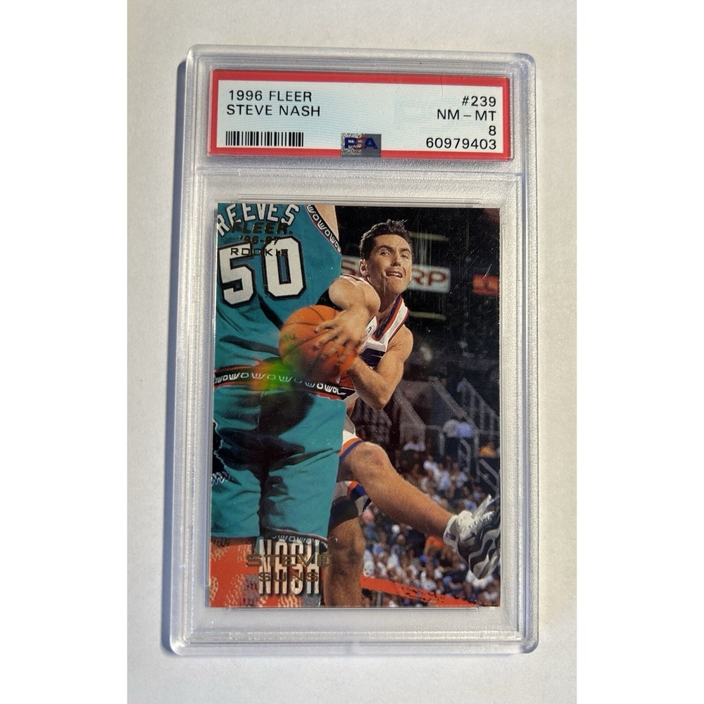 1996-97 Fleer - #239 Steve Nash PSA 8 NM-MT (RC) (X8)